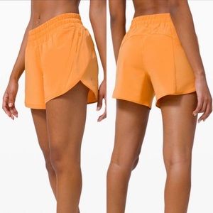 NWT Lululemon Track That Short MR 5” - Monarch Orange size 6